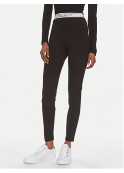 Tommy Jeans Legginsy Logo DW0DW17770 Czarny Slim Fit ze sklepu MODIVO w kategorii Spodnie damskie - zdjęcie 169204145