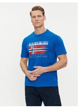 Napapijri T-Shirt S-Kreis NP0A4HQR Niebieski Regular Fit ze sklepu MODIVO w kategorii T-shirty męskie - zdjęcie 169204296