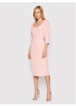 Nissa Sukienka koktajlowa RZ12906 Różowy Slim Fit ze sklepu MODIVO w kategorii Sukienki - zdjęcie 169204507