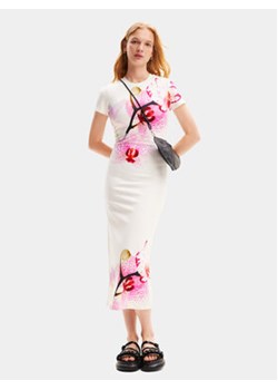 Desigual Sukienka letnia Lila 24SWVK41 Biały Regular Fit ze sklepu MODIVO w kategorii Sukienki - zdjęcie 169204738