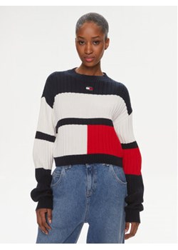 Tommy Jeans Sweter Colorblock Badge DW0DW18117 Kolorowy Regular Fit ze sklepu MODIVO w kategorii Swetry damskie - zdjęcie 169204998