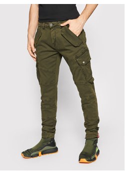 Alpha Industries Spodnie materiałowe Combat 126215 Zielony Slim Fit ze sklepu MODIVO w kategorii Spodnie męskie - zdjęcie 169205097