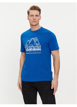Napapijri T-Shirt S-Faber NP0A4HQE Niebieski Regular Fit ze sklepu MODIVO w kategorii T-shirty męskie - zdjęcie 169205109