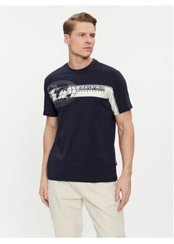 Napapijri T-Shirt S-Manta NP0A4HQH Granatowy Regular Fit ze sklepu MODIVO w kategorii T-shirty męskie - zdjęcie 169205146