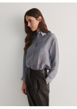 Reserved - Koszula z lyocellem - jasnoszary ze sklepu Reserved w kategorii Koszule damskie - zdjęcie 169206098