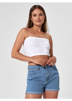 Sinsay - Szorty jeansowe mom high waist - niebieski ze sklepu Sinsay w kategorii Szorty - zdjęcie 169211909