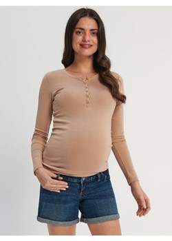 Sinsay - Szorty jeansowe MAMA - granatowy ze sklepu Sinsay w kategorii Spodenki ciążowe - zdjęcie 169212068