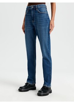 Sinsay - Jeansy straight high waist - niebieski ze sklepu Sinsay w kategorii Jeansy damskie - zdjęcie 169212179