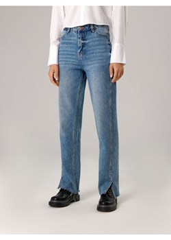 Sinsay - Jeansy straight high waist - niebieski ze sklepu Sinsay w kategorii Jeansy damskie - zdjęcie 169212246