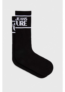 Versace Jeans Couture skarpetki męskie kolor czarny 76GA0J04 ZG079 ze sklepu ANSWEAR.com w kategorii Skarpetki męskie - zdjęcie 169213575