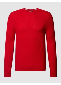 Sweter z dzianiny w jednolitym kolorze model ‘Rick’ ze sklepu Peek&Cloppenburg  w kategorii Swetry męskie - zdjęcie 169216707
