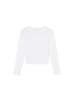Cropp - Biała bluzka basic - biały ze sklepu Cropp w kategorii Bluzki damskie - zdjęcie 169220699