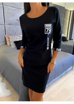 Czarna Sportowa Sukienka ze sklepu ModnaKiecka.pl w kategorii Sukienki - zdjęcie 169220809