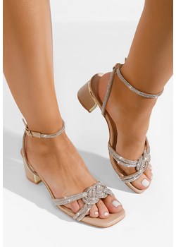Beżowe eleganckie sandały Oriana ze sklepu Zapatos w kategorii Sandały damskie - zdjęcie 169221115
