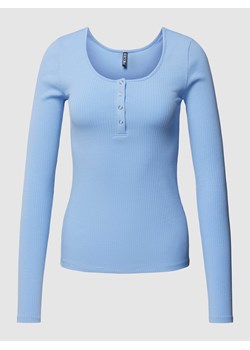 Bluzka z długim rękawem w jednolitym kolorze model ‘KITTE’ ze sklepu Peek&Cloppenburg  w kategorii Bluzki damskie - zdjęcie 169221255