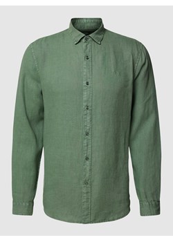 Koszula casualowa o kroju tailored fit z wyhaftowanym logo ze sklepu Peek&Cloppenburg  w kategorii Koszule męskie - zdjęcie 169221329