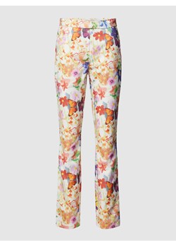 Spodnie materiałowe o kroju slim fit z kwiatowym wzorem model ‘LOLI’ ze sklepu Peek&Cloppenburg  w kategorii Spodnie damskie - zdjęcie 169221589