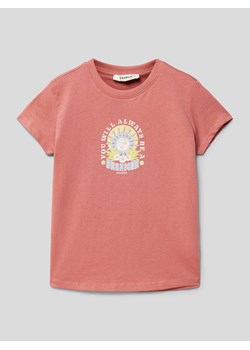 T-shirt z nadrukiem z logo ze sklepu Peek&Cloppenburg  w kategorii Bluzki dziewczęce - zdjęcie 169221847