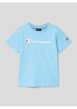 T-shirt z nadrukiem z logo ze sklepu Peek&Cloppenburg  w kategorii T-shirty chłopięce - zdjęcie 169221978