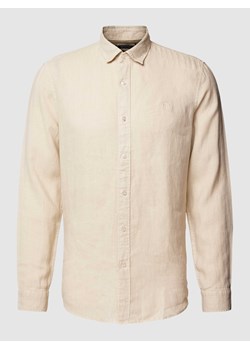 Koszula casualowa o kroju tailored fit z wyhaftowanym logo ze sklepu Peek&Cloppenburg  w kategorii Koszule męskie - zdjęcie 169222206