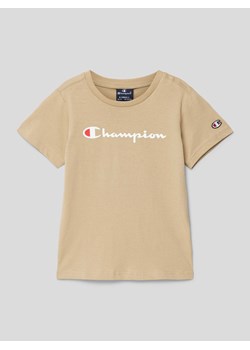 T-shirt z nadrukiem z logo ze sklepu Peek&Cloppenburg  w kategorii T-shirty chłopięce - zdjęcie 169222408