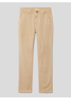 Spodnie o kroju slim fit z kieszenią z tyłu ze sklepu Peek&Cloppenburg  w kategorii Spodnie chłopięce - zdjęcie 169222657