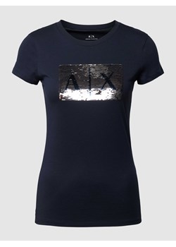 T-shirt z cekinowym obszyciem ze sklepu Peek&Cloppenburg  w kategorii Bluzki damskie - zdjęcie 169222706