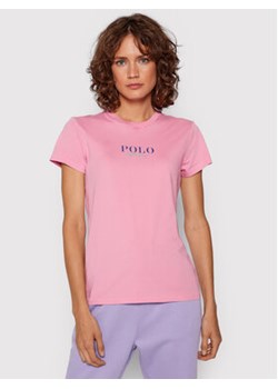 Polo Ralph Lauren T-Shirt 211847078003 Różowy Regular Fit ze sklepu MODIVO w kategorii Bluzki damskie - zdjęcie 169230775