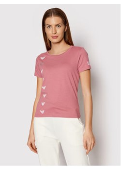 EA7 Emporio Armani T-Shirt 3LTT12 TJFJZ 1413 Różowy Regular Fit ze sklepu MODIVO w kategorii Bluzki damskie - zdjęcie 169230989