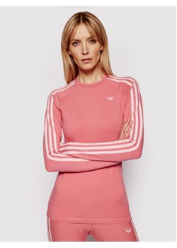 adidas Bluzka Fakten GN4380 Różowy Slim Fit ze sklepu MODIVO w kategorii Bluzki damskie - zdjęcie 169231476