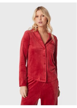 Triumph Koszulka piżamowa Mix & Match Velour 10213389 Czerwony Boyfriend Fit ze sklepu MODIVO w kategorii Piżamy damskie - zdjęcie 169232236