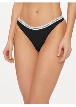 Calvin Klein Underwear Stringi 000QD5043E Czarny ze sklepu MODIVO w kategorii Majtki damskie - zdjęcie 169232918