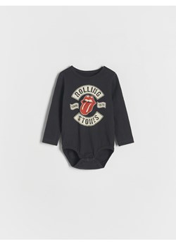 Reserved - Body The Rolling Stones - ciemnoszary ze sklepu Reserved w kategorii Body niemowlęce - zdjęcie 169235356