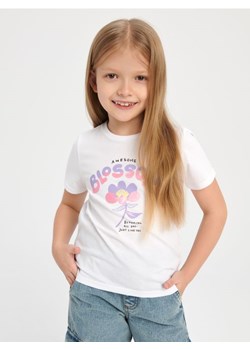 Sinsay - Koszulka z nadrukiem - biały ze sklepu Sinsay w kategorii Bluzki dziewczęce - zdjęcie 169236319