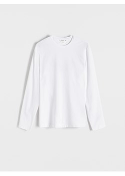 Reserved - Longsleeve slim fit - biały ze sklepu Reserved w kategorii T-shirty męskie - zdjęcie 169236826