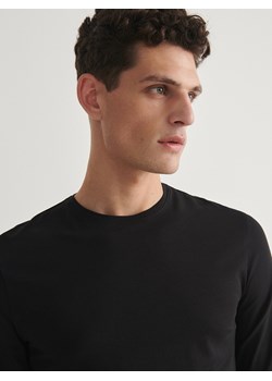 Reserved - Longsleeve slim fit - czarny ze sklepu Reserved w kategorii T-shirty męskie - zdjęcie 169236829