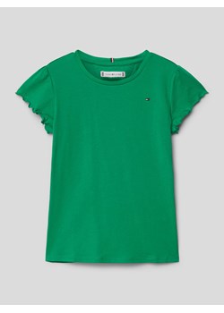 T-shirt z wyhaftowanym logo model ‘ESSENTIAL’ ze sklepu Peek&Cloppenburg  w kategorii Bluzki dziewczęce - zdjęcie 169237609