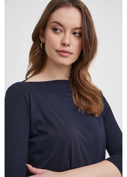 Sisley t-shirt damski kolor granatowy ze sklepu ANSWEAR.com w kategorii Bluzki damskie - zdjęcie 169238995