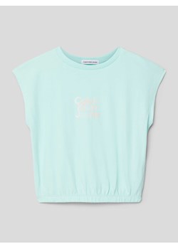 T-shirt z zaokrąglonym dołem model ‘GRADIENT’ ze sklepu Peek&Cloppenburg  w kategorii Bluzki dziewczęce - zdjęcie 169239318