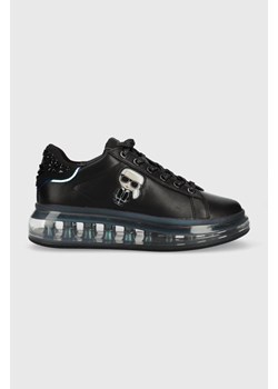 Karl Lagerfeld sneakersy skórzane KAPRI KUSHION kolor czarny ze sklepu ANSWEAR.com w kategorii Buty sportowe damskie - zdjęcie 169242599