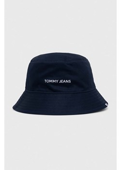 Tommy Jeans kapelusz bawełniany kolor granatowy bawełniany AM0AM12144 ze sklepu ANSWEAR.com w kategorii Kapelusze męskie - zdjęcie 169242818