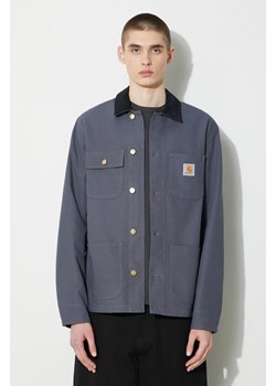 Carhartt WIP kurtka jeansowa Michigan Coat męska kolor szary przejściowa I031519.1YM01 ze sklepu PRM w kategorii Kurtki męskie - zdjęcie 169246807