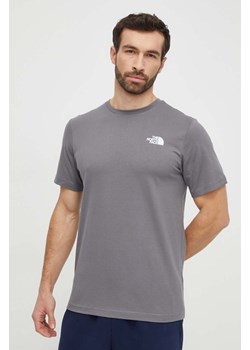 The North Face t-shirt bawełniany M S/S Redbox Tee męski kolor szary z nadrukiem NF0A87NP0UZ1 ze sklepu PRM w kategorii T-shirty męskie - zdjęcie 169246939