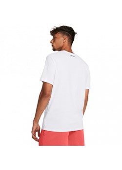 Męski t-shirt z nadrukiem Under Armour UA Colorblock Wordmark SS - biały ze sklepu Sportstylestory.com w kategorii T-shirty męskie - zdjęcie 169247668