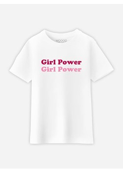 WOOOP Koszulka &quot;Girl Power&quot; w kolorze białym ze sklepu Limango Polska w kategorii T-shirty chłopięce - zdjęcie 169248457