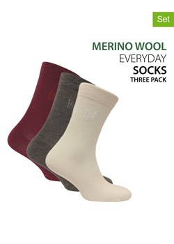 Norfolk Skarpety (3 pary) "Stockholm" w kolorze beżowo-brązowo-czerwonym ze sklepu Limango Polska w kategorii Skarpetki damskie - zdjęcie 169252987