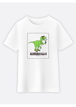 WOOOP Koszulka &quot;Veloci rapper&quot; w kolorze białym ze sklepu Limango Polska w kategorii T-shirty chłopięce - zdjęcie 169253089