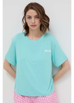 HUGO t-shirt lounge kolor niebieski 50490707 ze sklepu ANSWEAR.com w kategorii Bluzki damskie - zdjęcie 169253409