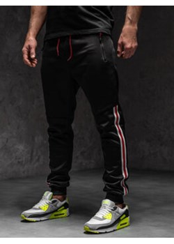Czarne joggery dresowe spodnie męskie Denley K20025A1 ze sklepu Denley w kategorii Spodnie męskie - zdjęcie 169253857