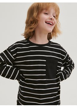 Reserved - Koszulka longsleeve w paski - ciemnoszary ze sklepu Reserved w kategorii T-shirty chłopięce - zdjęcie 169254395
